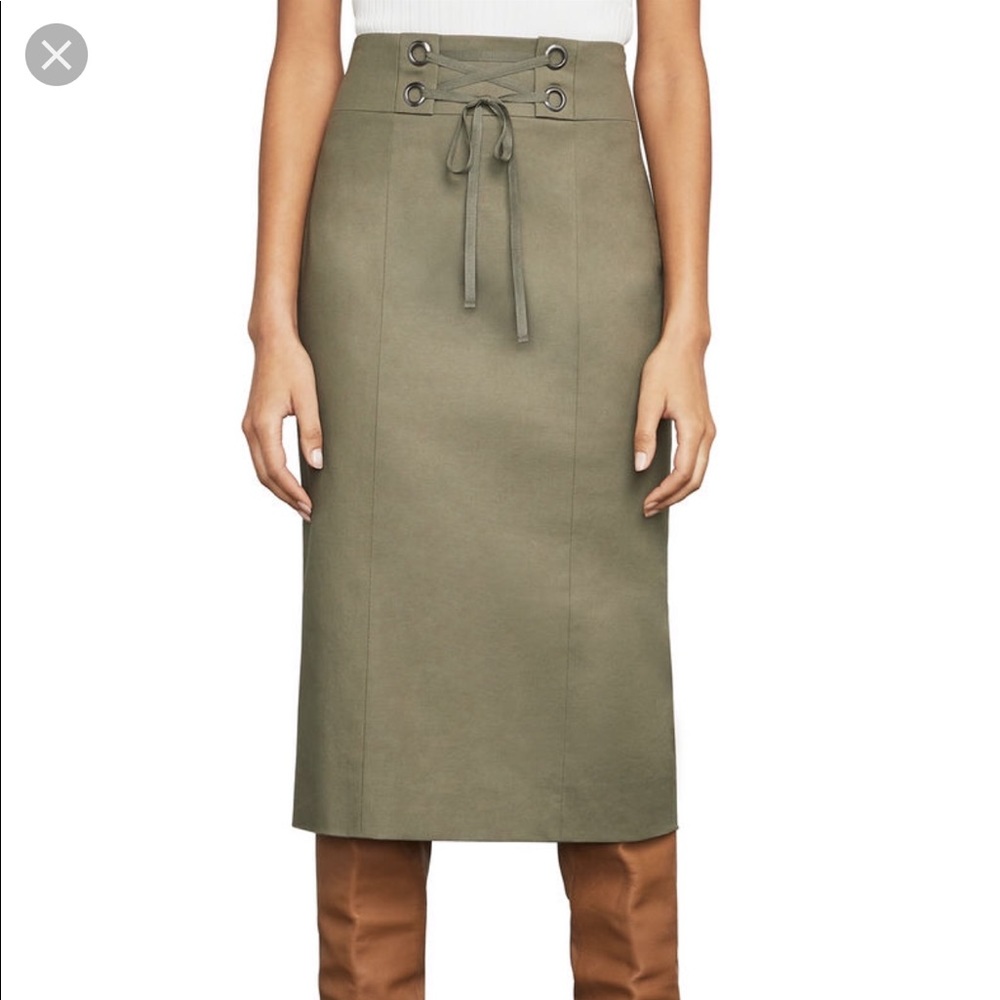 Bcbgmaxazria lace up skirt